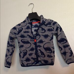 Kids Dinosaur Print Fleece Jacket